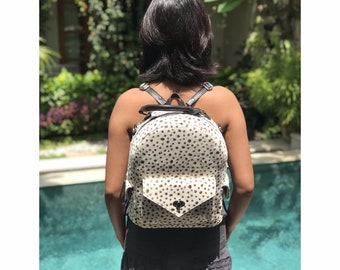 FREI - Leopard Backpack (medium), Calf Hair Backpack, Hair on Hide Backpack, Animal Print Backpack, Dalmatian Backpack