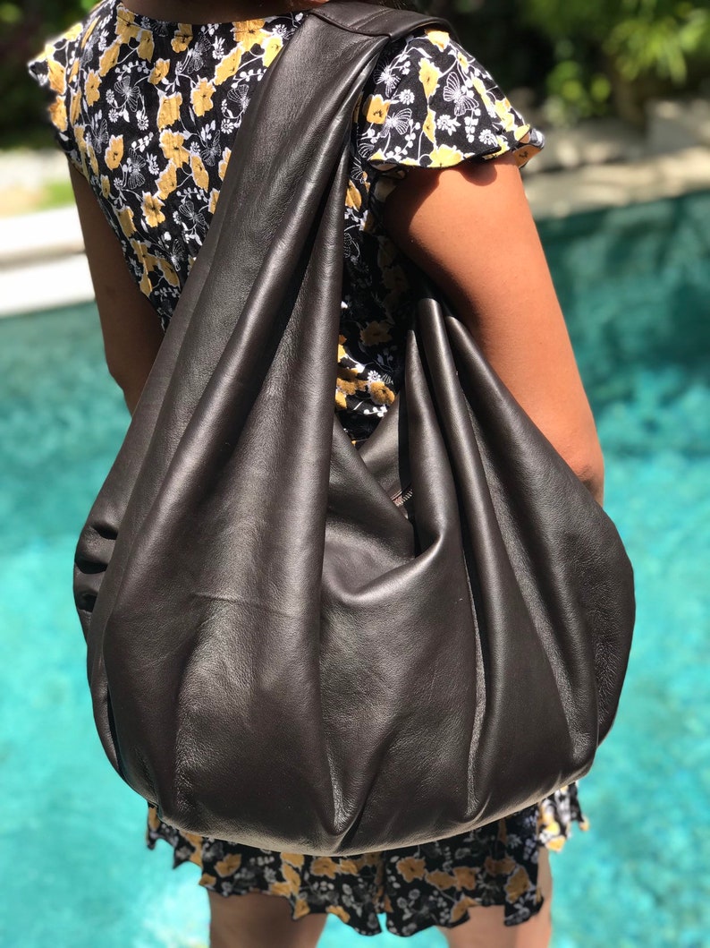 large soft leather hobo bag