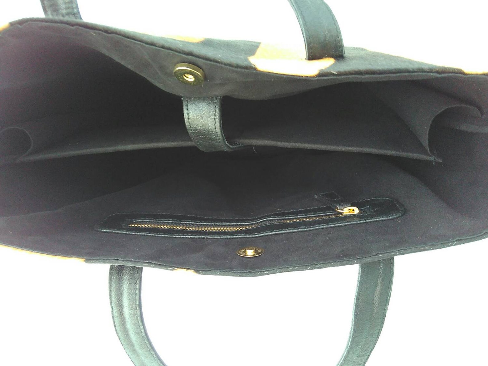 Animal Print Leather Tote Bag Calf Hair Tote Bag Laptop Etsy