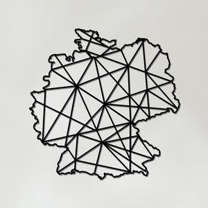 Arte geométrico alemán - Arte mural rústico de madera - Regalo de Alemania