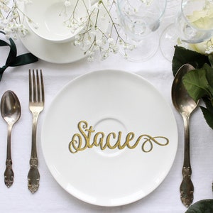 Wood Place Cards Wedding Place Cards Custom Laser Cut Names Place Setting Sign Dinner Party Place Card Wedding Party Decoration