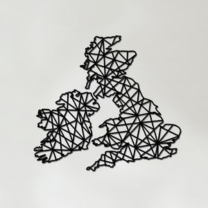Geometrische Kunst aus England und Irland - Hölzerne Landwandkunst - Geschenk aus England und Irland