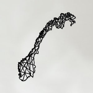 Geometric Norway Art - Wooden Country Wall Art - Norway Gift