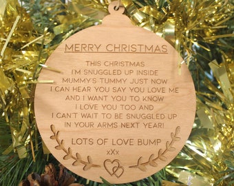 Merry Christmas From Bump - Merry Christmas From Bump Gift - Christmas Gift From Bump - Bump Keepsake