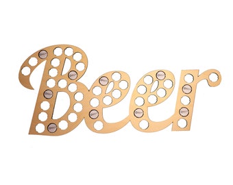 Beer Lettering Beer Cap Collection Beer Word Gift Art Letters