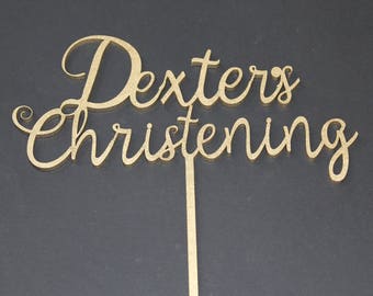 Christening Cake Topper - Personalised