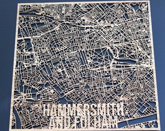 Aberdeen Wood Map Laser Cut Street Maps Wooden Map | Etsy