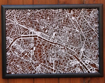 Aberdeen Wood Map Laser Cut Street Maps Wooden Map | Etsy