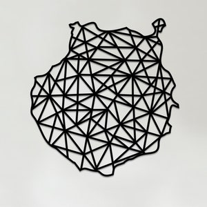 Geometrische Gran Kanaria Kunst - Hölzerne Land Wandkunst - Gran Kanaria Geschenk