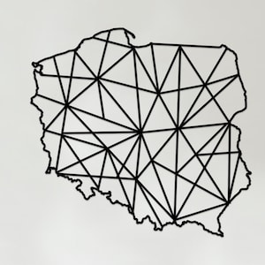 Arte geométrico polaco - Arte mural rústico de madera - Regalo de Polonia