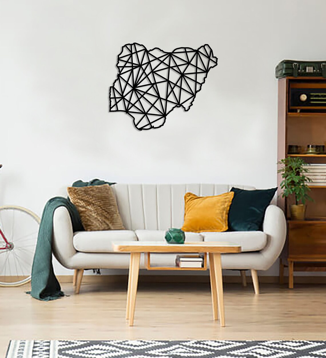 Geometric Nigeria Art Wooden Country Wall Art Nigeria Gift Etsy UK