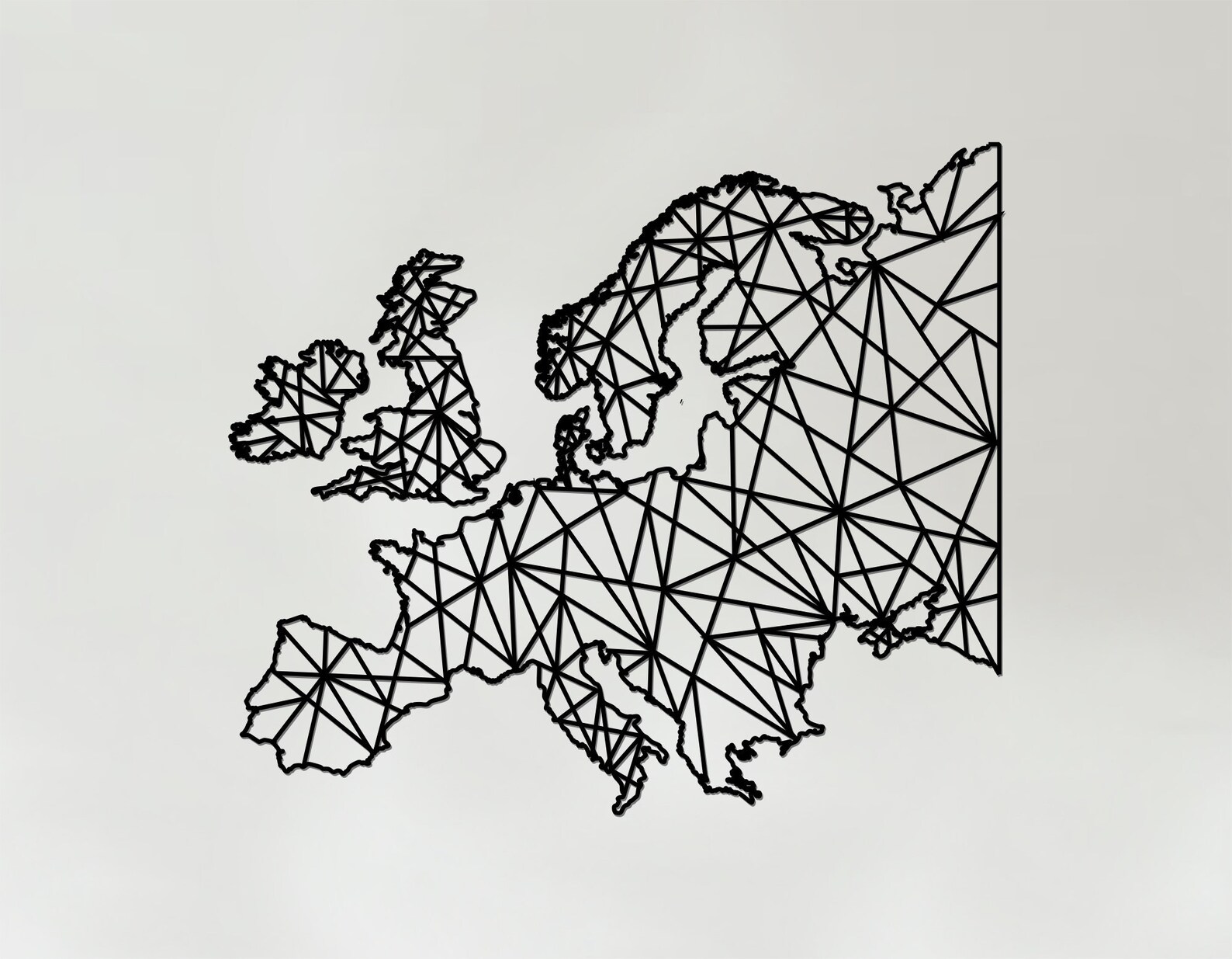Geometric Europe Art Wooden Country Wall Art Europe Gift Etsy UK