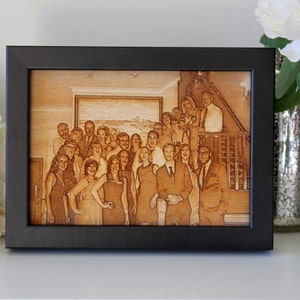 Custom Wood Photo Engraving Personalised Photo Engraving image 1