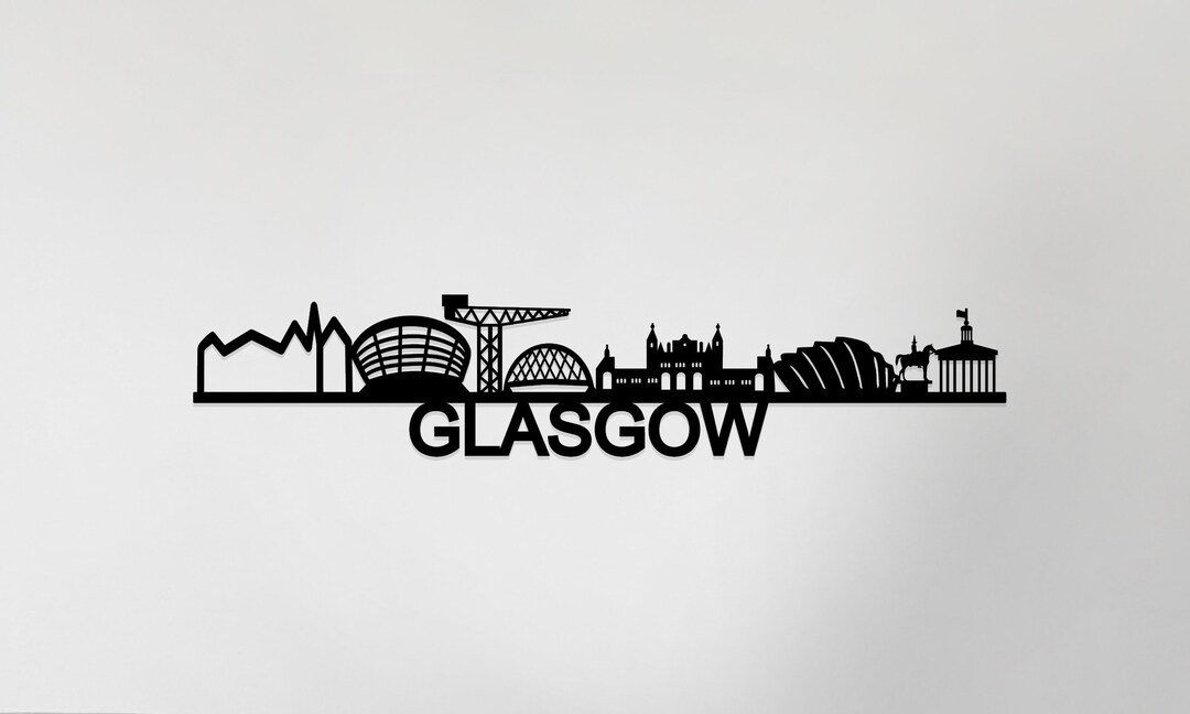 Glasgow Skyline Glasgow Gift Skyline Art City Name Wood Wall Art Etsy UK