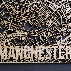 Manchester Laser Cut Street Maps Wooden Map - Etsy