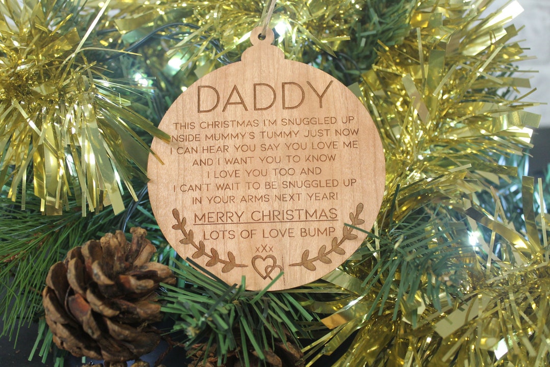 Christmas Daddy From Bump Merry Christmas Daddy To Be Gift Etsy 日本