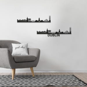 Dublin Skyline Holz Wandkunst - Dublin Geschenk - Skyline Kunst - Holz Wandkunst