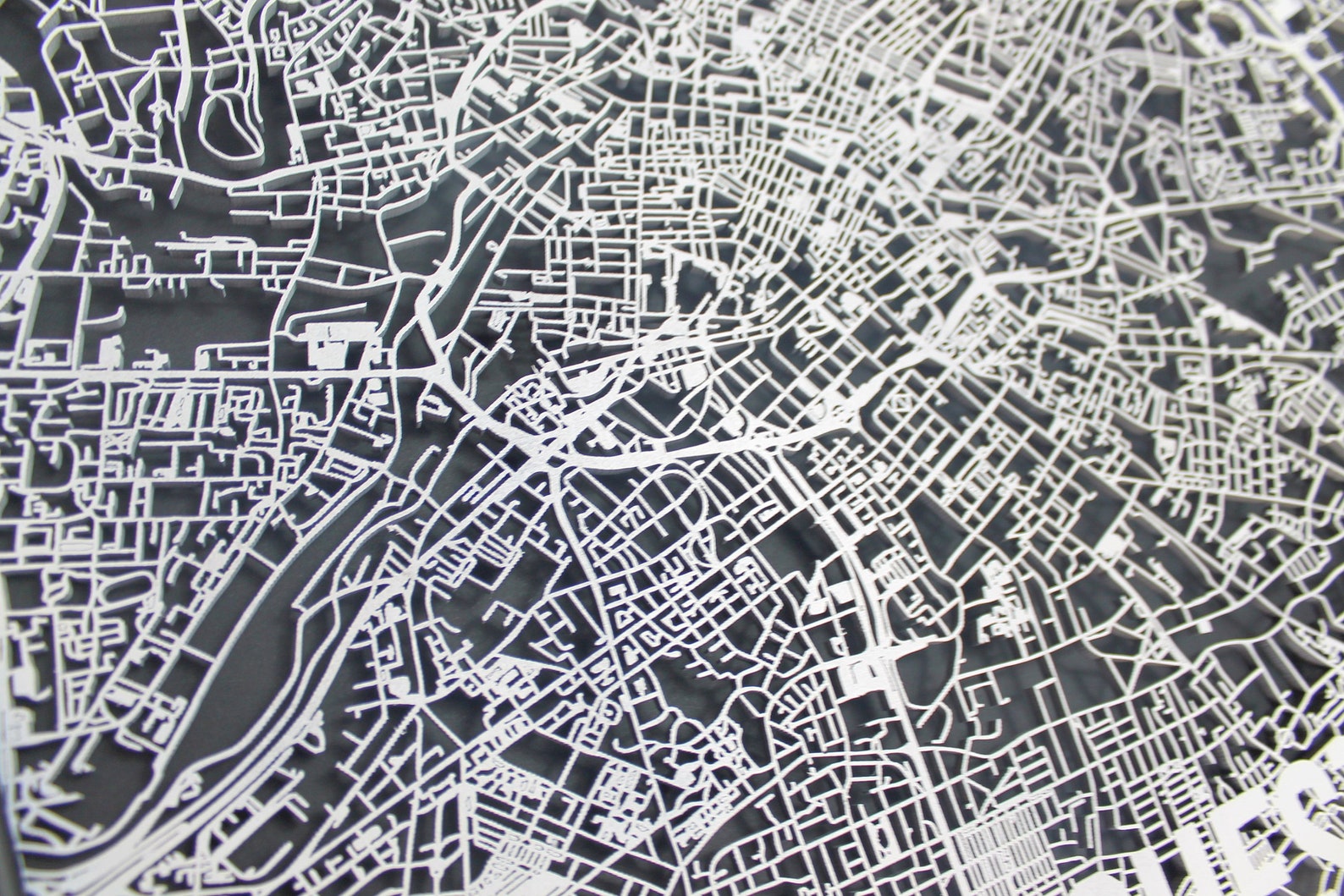 Manchester Laser Cut Street Maps Wooden Map - Etsy UK