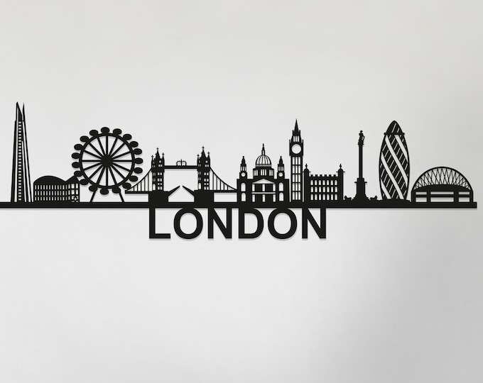 London Skyline - London Gift - Skyline Art - City Name