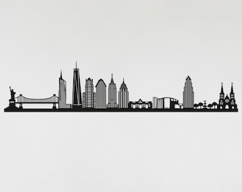 New York Skyline - New York Geschenk - Skyline Art - Kein Stadtname