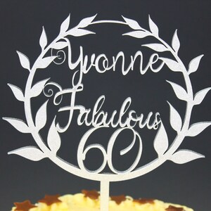 Cake Topper Name Fabulous Age Luxury Premium Topper Keepsake …