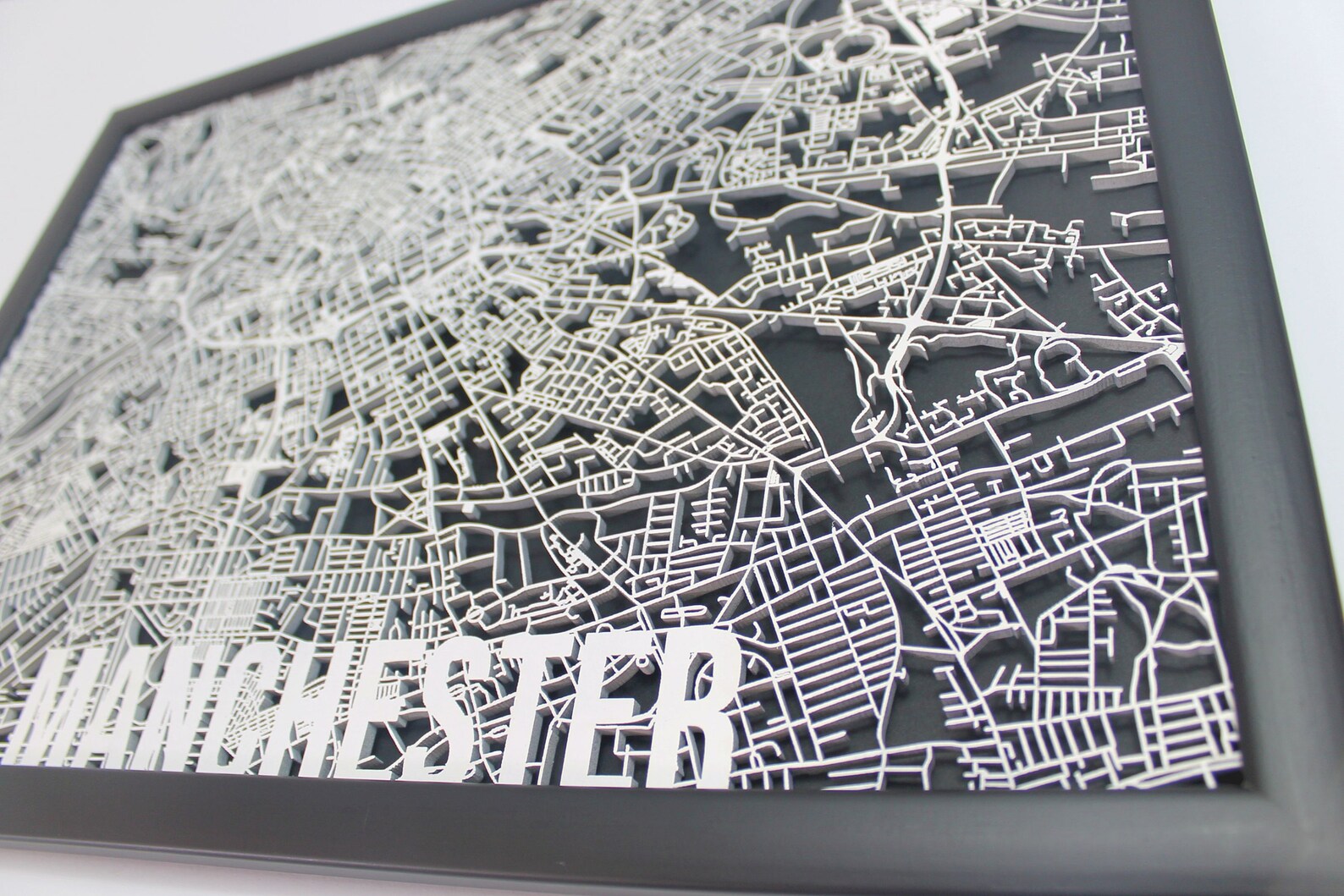 Manchester Laser Cut Street Maps Wooden Map - Etsy UK