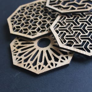 Geometric Delights Laser Cut Coasters Set of 4 zdjęcie 4