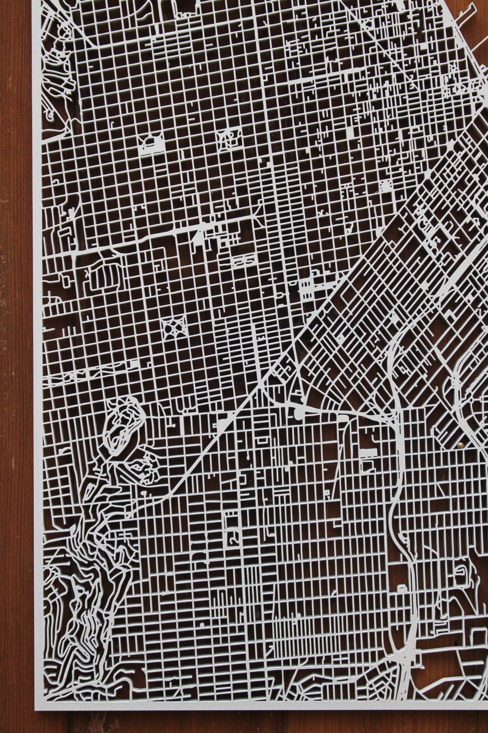 San Francisco Wood Map Laser Cut Street Maps Wooden Map - Etsy UK
