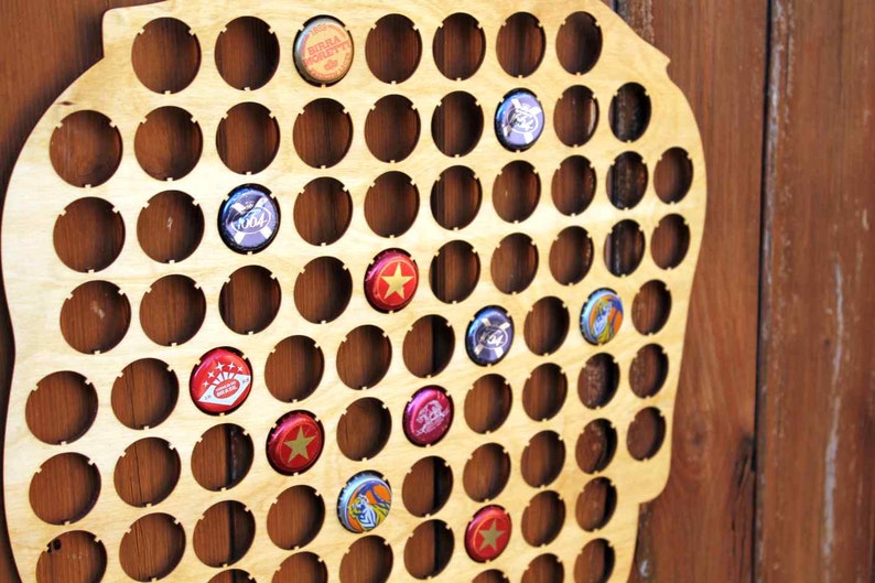 Hops Beer Cap Map Bottle Cap Map Collection Gift Art Etsy