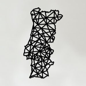 Geometrische Portugese kunst - Houten landelijke muurkunst - Schotland cadeau