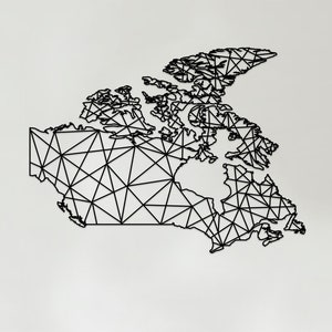 Geometrische Kanada Kunst - Hölzerne Land Wandkunst - Kanada Geschenk