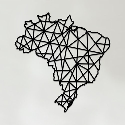 Geometric Brazil Art Wooden Country Wall Art Brazilian Etsy