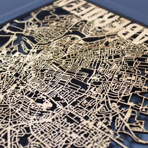 Aberdeen Wood Map Laser Cut Street Maps Wooden Map - Etsy UK