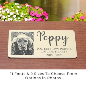 Personalized Photo Memorial Plaque: UV Stable Brass Effect