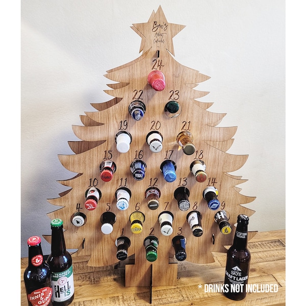 Bier Adventskalender - Personalisierte Flasche Weihnachten Adventskalender - Geschenk für Ihn - Geschenk für Sie