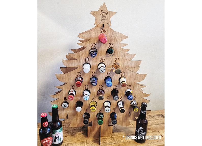 Beer Advent Calendar Personalised Bottle Christmas Advent Calendar Gift for Him Gift for Her image 1