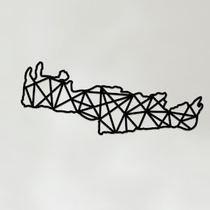 Geometrische Crete Art - Hölzerne Landwandkunst - Crete Geschenk