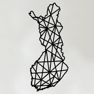 Arte geometrica finlandese - Arte murale in legno di campagna - Regalo finlandese