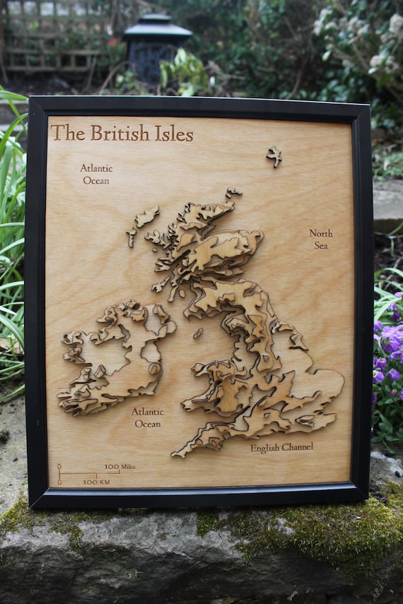 Topographic Map Of England 3D British Isles Map Wooden Topographical Map United - Etsy Singapore