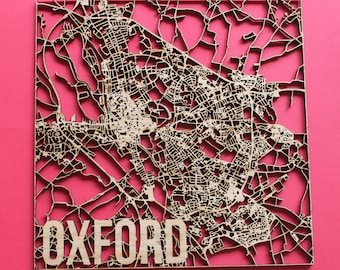 York Laser Cut Street Maps Wooden Map | Etsy UK