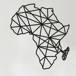 Arte geométrico africano - Arte mural de madera - Regalo de África