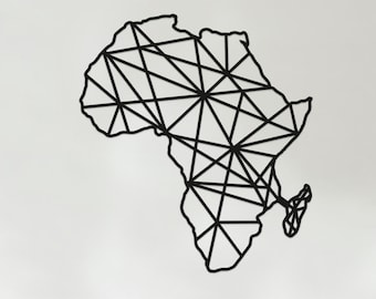 Arte Geométrico de Africa - Arte de pared de madera del país - regalo de Africa