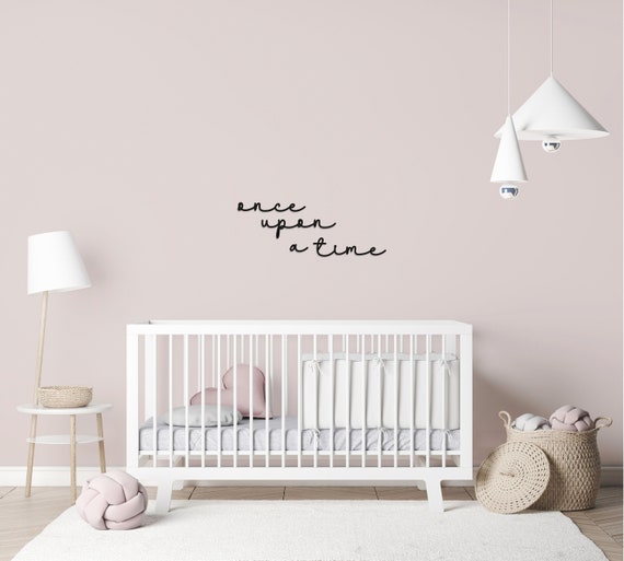 Érase una vez Dormitorio infantil Arte de texto con palabras