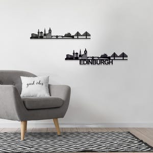 Edinburgh Skyline Wood Wall Art  - Edinburgh Gift - Skyline Art - Wood Wall Art