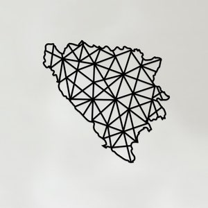 Arte geométrico de Bosnia y Herzegovina - Arte mural campestre - Regalo de Bosnia y Herzegovina