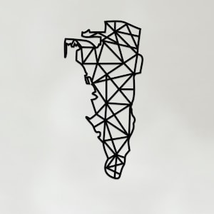 Arte Geométrico de Gibraltar - Arte de pared de campo de madera - Regalo de Gibraltar