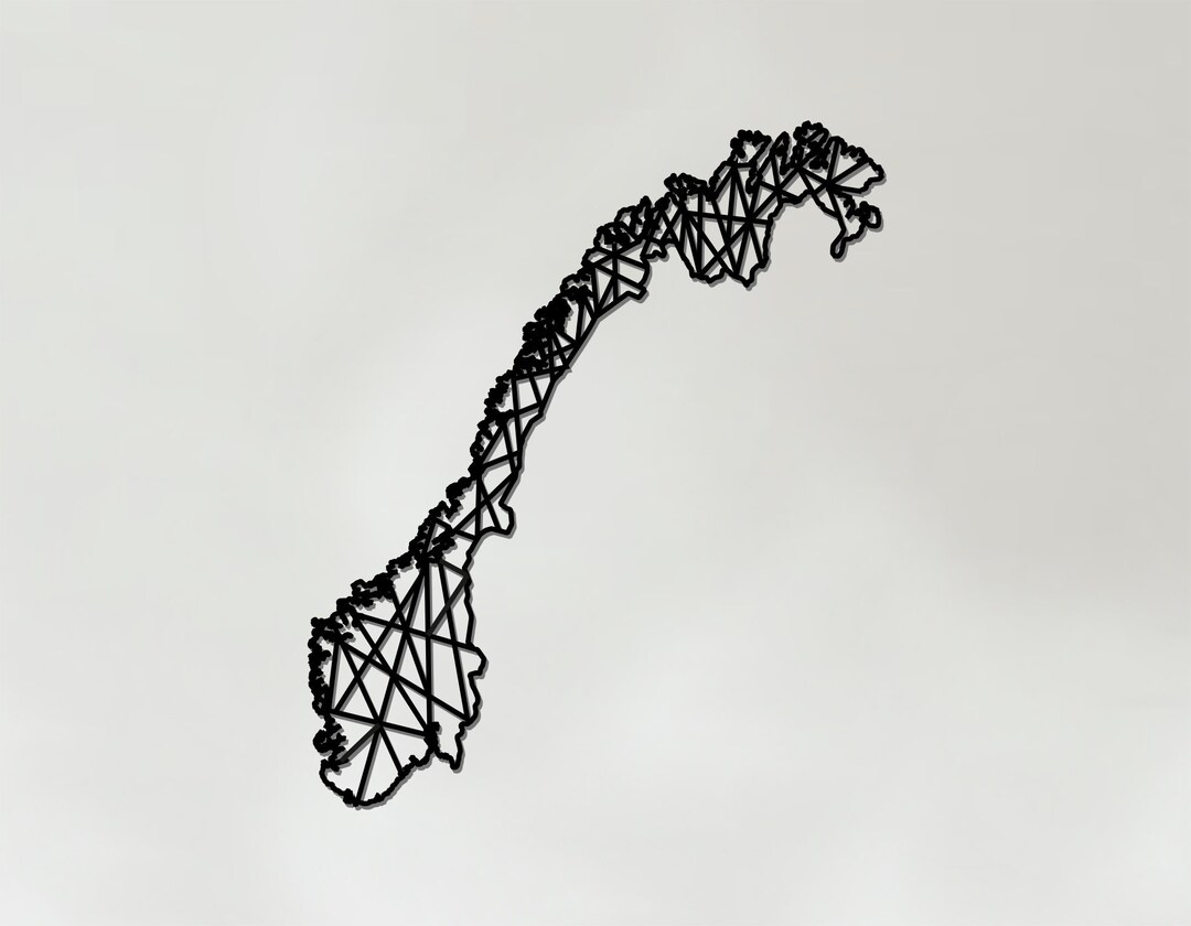 Geometric Norway Art Wooden Country Wall Art Norway Gift Etsy