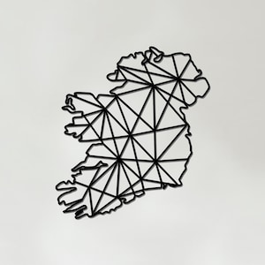 Geometrische Irland Kunst - Hölzerne Land Wandkunst - Irland Geschenk