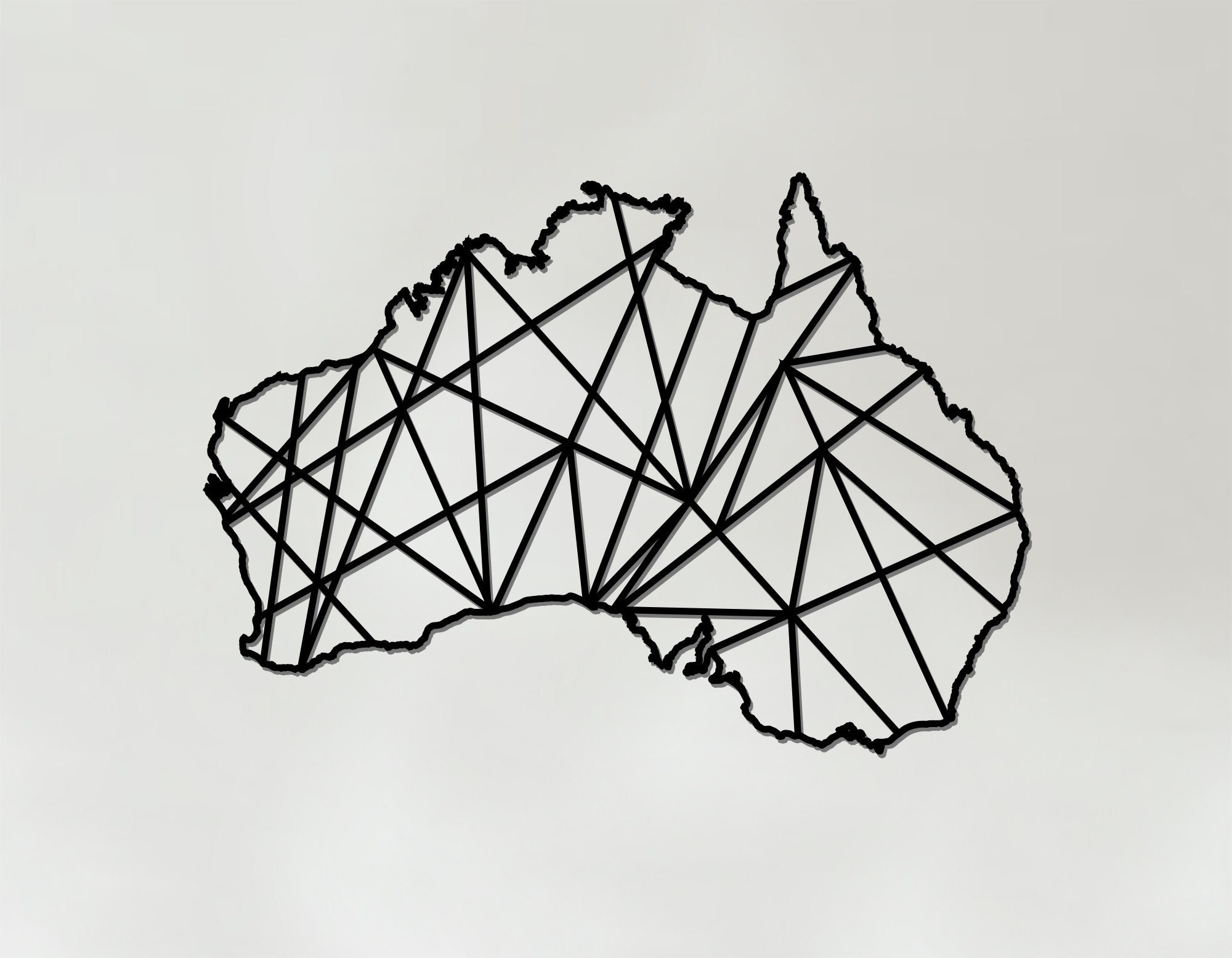 Geometric Australia Art Wooden Country Wall Art Australia Etsy UK