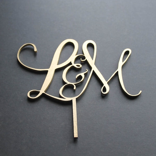 Cake Topper Wedding Custom Personalised Monogram